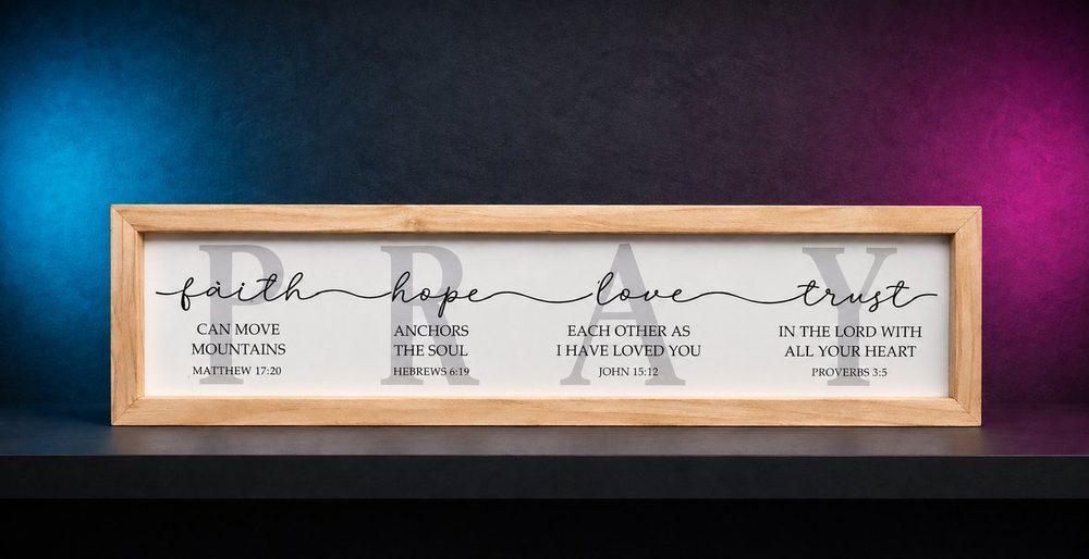 Faith-based charity keepsake gift donated to a church family in Roxbury Township NJ